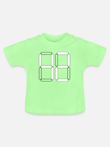 NUMMER 42 Zweiundvierzig Geschenk Digital - Baby Bio-T-Shirt mit Rundhals - Mintgrün