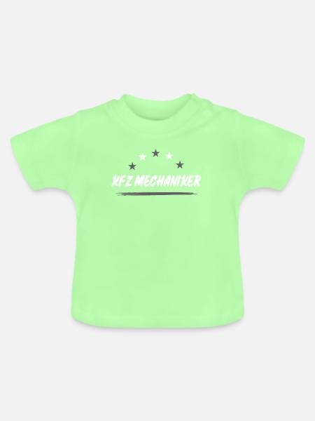 KFZ Mechaniker Beruf - Baby Bio-T-Shirt mit Rundhals - Mintgrün