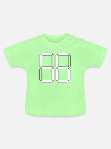 NUMMER 56 Sechsundfünfzig Geschenk Digital - Baby Bio-T-Shirt mit Rundhals - Mintgrün