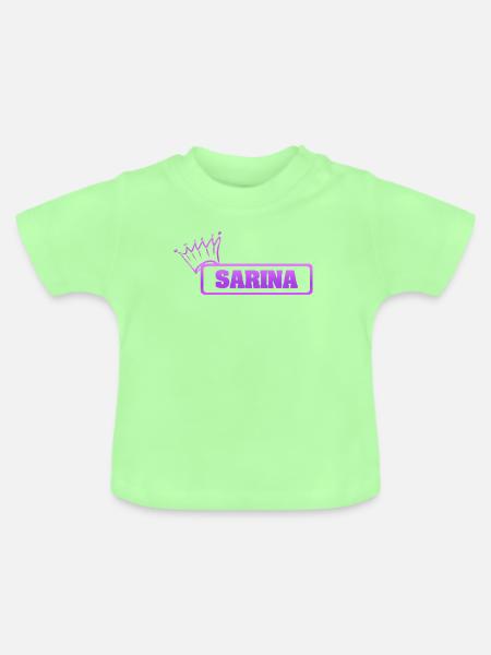 Sarina als Maedchen - Baby Bio-T-Shirt mit Rundhals - Mintgrün