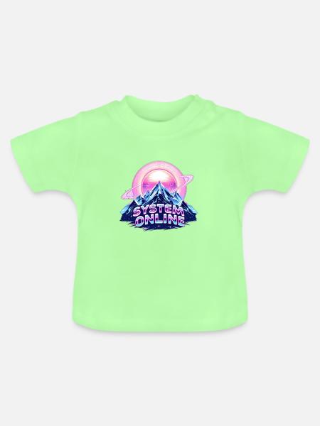 System Online Neon Summit - Baby Bio-T-Shirt mit Rundhals - Mintgrün