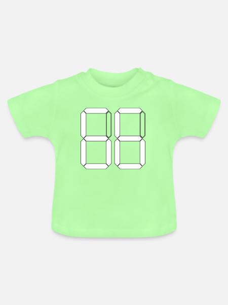 NUMMER 66 Sechsundsechzig Geschenk Digital - Baby Bio-T-Shirt mit Rundhals - Mintgrün