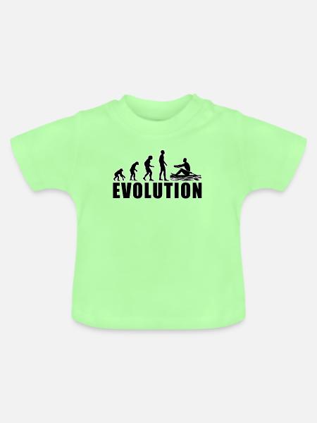 Evolution Ruderer Geschenkidee - Baby Bio-T-Shirt mit Rundhals - Mintgrün