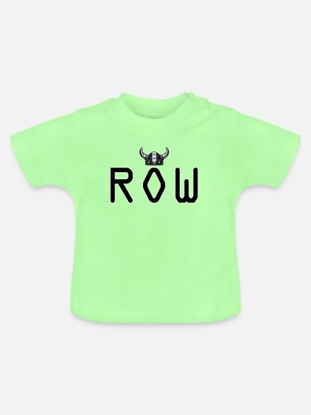 ROW Viking Helm Logo - Baby Bio-T-Shirt mit Rundhals - Mintgrün