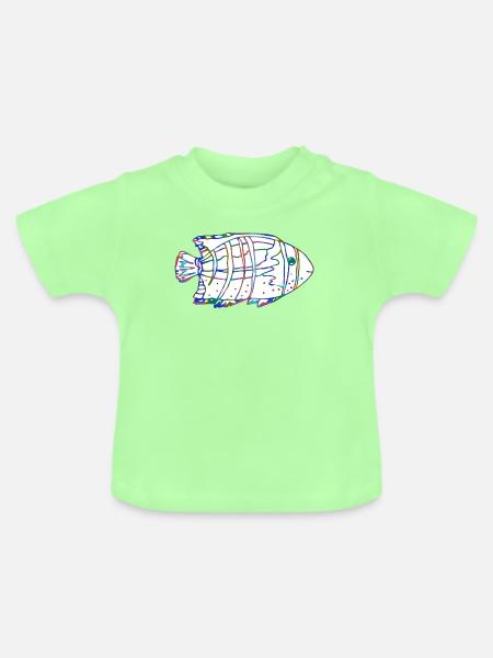 Fisch - Baby Bio-T-Shirt mit Rundhals - Mintgrün