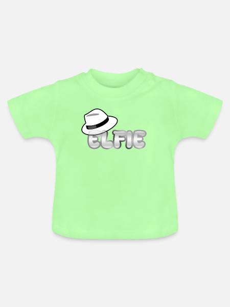 Vorname Elfie - Baby Bio-T-Shirt mit Rundhals - Mintgrün