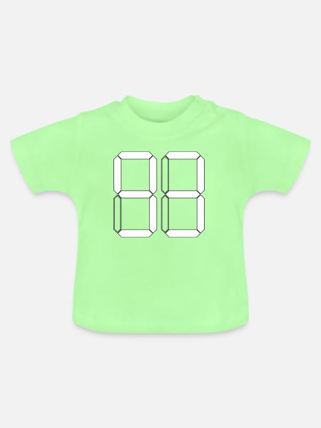 NUMMER 93 Dreiundneunzig Geschenk Digital - Baby Bio-T-Shirt mit Rundhals - Mintgrün