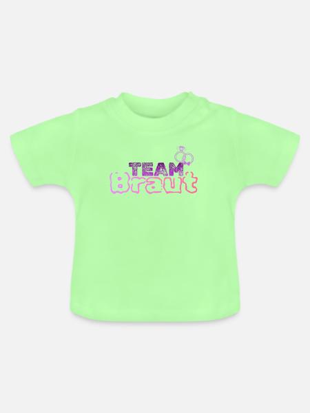 Team Braut - Baby Bio-T-Shirt mit Rundhals - Mintgrün