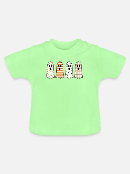 Geist Quartet Halloween - Baby Bio-T-Shirt mit Rundhals - Mintgrün