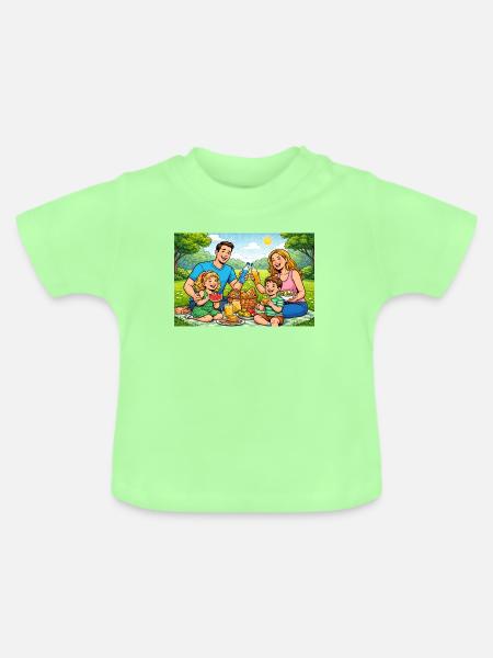 Peace… Everybody needs it. - Baby Bio-T-Shirt mit Rundhals - Mintgrün