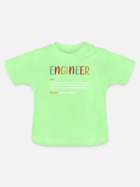Ingenieur Student - Baby Bio-T-Shirt mit Rundhals - Mintgrün