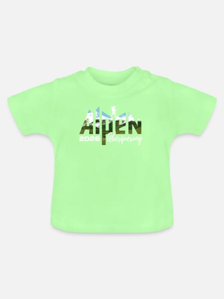 Alpen Überquerung 2026 - Wandern - Baby Bio-T-Shirt mit Rundhals - Mintgrün