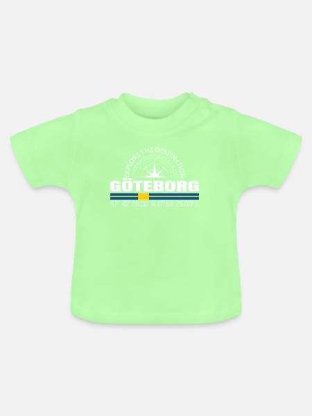Göteborg - Baby Bio-T-Shirt mit Rundhals - Mintgrün