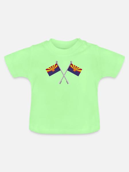 Arizona-Flagge - Baby Bio-T-Shirt mit Rundhals - Mintgrün