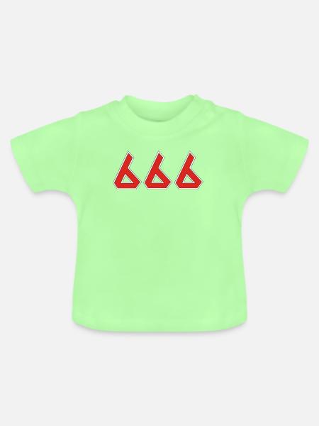 666 - Baby Bio-T-Shirt mit Rundhals - Mintgrün