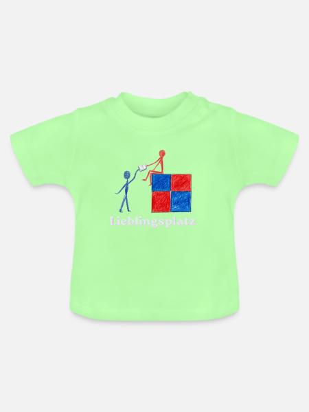 Lieblingsplatz Lernfreundschaft - Baby Bio-T-Shirt mit Rundhals - Mintgrün