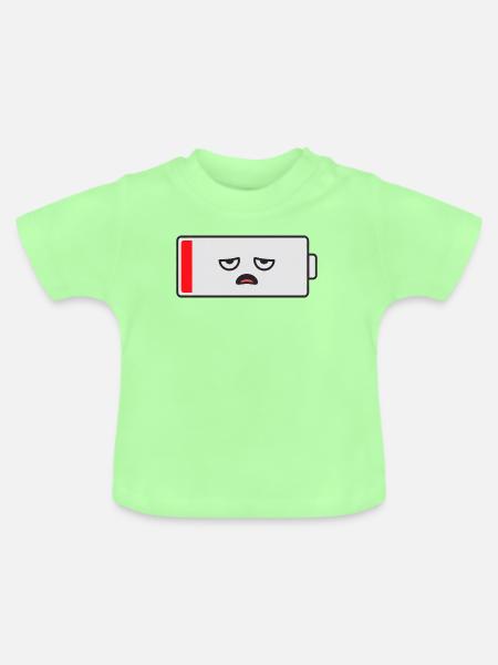 Niedrige Batteriemischung - Baby Bio-T-Shirt mit Rundhals - Mintgrün