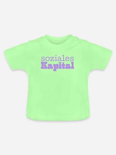 Soziales Kapital lila - Baby Bio-T-Shirt mit Rundhals - Mintgrün