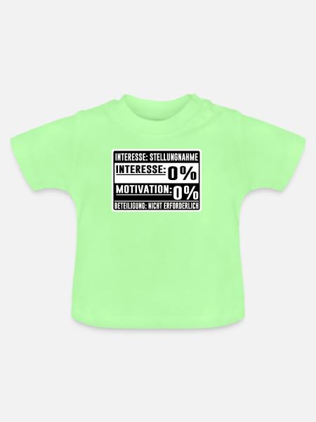 Status: 0 % – Interesse & Motivation - Baby Bio-T-Shirt mit Rundhals - Mintgrün