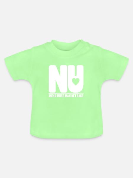 Nu Schwäbisch Dialekt Spruch Statement T-Shirt - Baby Bio-T-Shirt mit Rundhals - Mintgrün