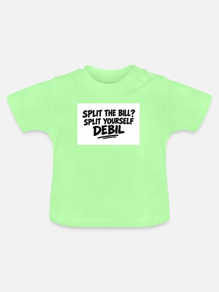 Die Rechnung teilen? - Baby Bio-T-Shirt mit Rundhals - Mintgrün