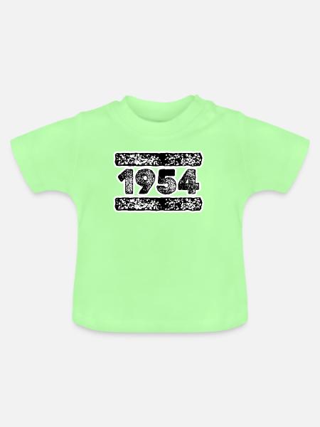 1954 - Baby Bio-T-Shirt mit Rundhals - Mintgrün