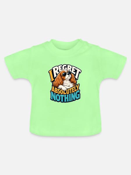 Kavallerier King Charles Spaniel - Baby Bio-T-Shirt mit Rundhals - Mintgrün