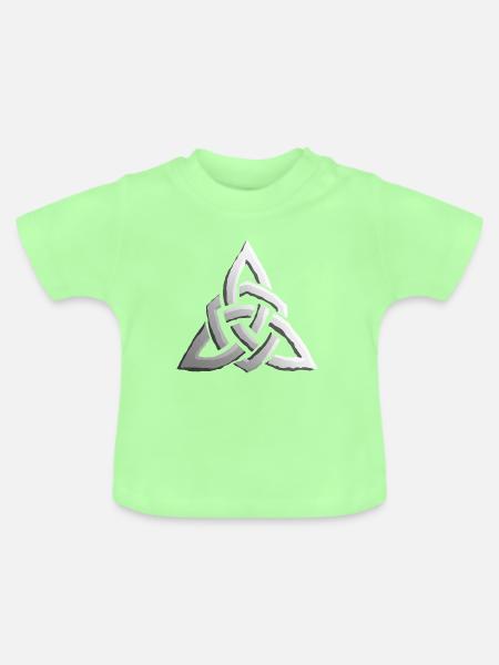 Keltischer Triadenknoten - Baby Bio-T-Shirt mit Rundhals - Mintgrün