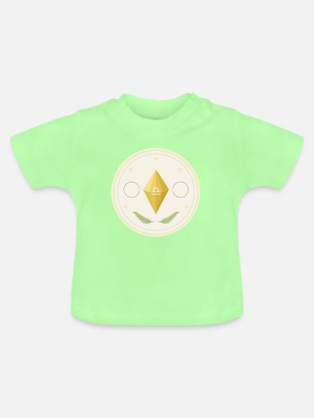 Waage - der schwebende Kristall - Baby Bio-T-Shirt mit Rundhals - Mintgrün