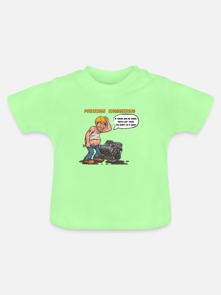 Präzisionsingenieur-Humor - Baby Bio-T-Shirt mit Rundhals - Mintgrün
