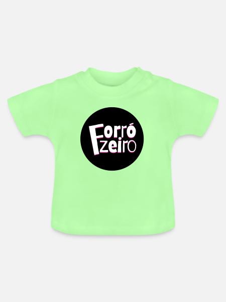 Forrozeiro – Schlichtes Forro Statement - Baby Bio-T-Shirt mit Rundhals - Mintgrün
