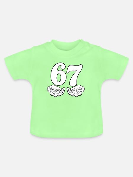 Sechs Sieben - Six Seven - Baby Bio-T-Shirt mit Rundhals - Mintgrün