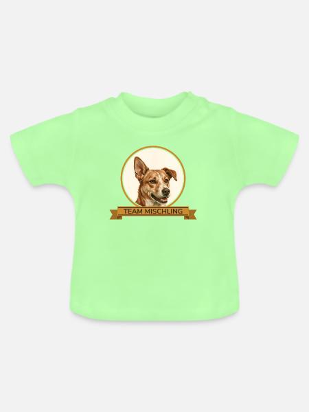Team Mischling - Baby Bio-T-Shirt mit Rundhals - Mintgrün