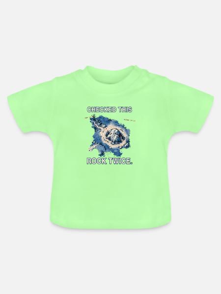 Geocaching — Diesen Stein zweimal überprüft - Baby Bio-T-Shirt mit Rundhals - Mintgrün