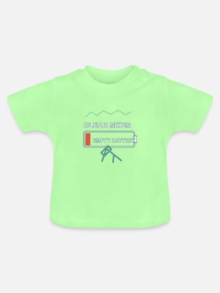 Astronomie — klarer Himmel, leere Batterie - Baby Bio-T-Shirt mit Rundhals - Mintgrün