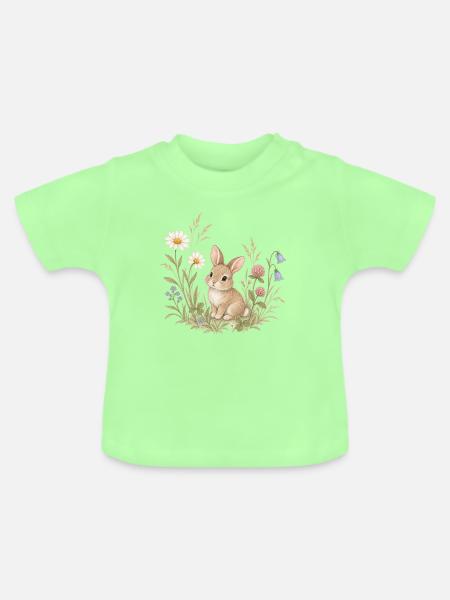 LITTLE WILDFLOWER - Baby Bio-T-Shirt mit Rundhals - Mintgrün