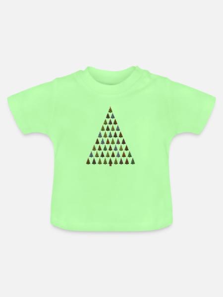 Weihnachtsbaum für Dezember - Baby Bio-T-Shirt mit Rundhals - Mintgrün