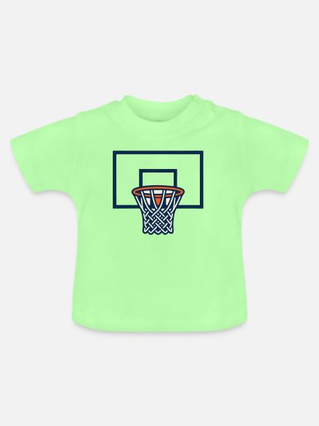 Basketballkorb Brett Logo - Baby Bio-T-Shirt mit Rundhals - Mintgrün
