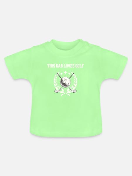 This Dad Loves Golf Golfer Papa - Baby Bio-T-Shirt mit Rundhals - Mintgrün