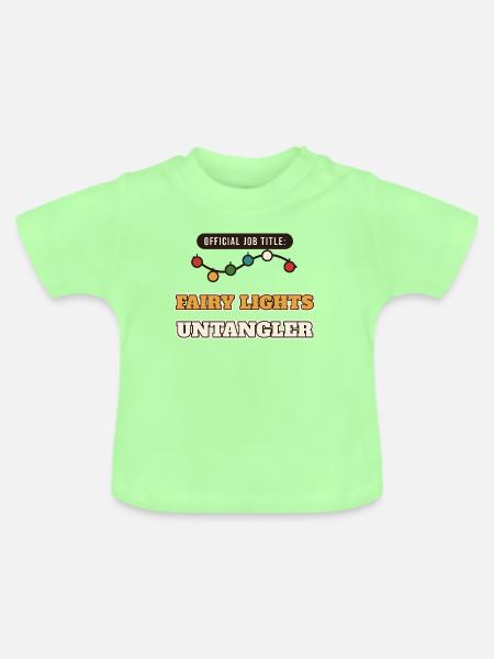 Offizieller Jobtitel: Feenlichter Entwirrer - Baby Bio-T-Shirt mit Rundhals - Mintgrün