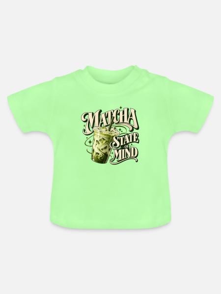 Matcha-Geisteszustand - Baby Bio-T-Shirt mit Rundhals - Mintgrün