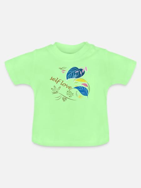 Selbstliebe - Baby Bio-T-Shirt mit Rundhals - Mintgrün