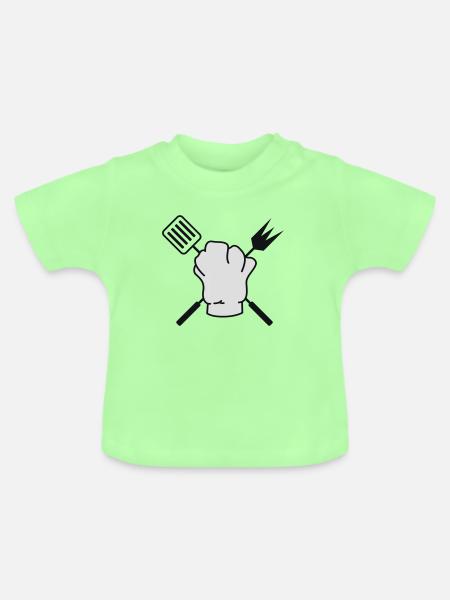 kochmütze - Baby Bio-T-Shirt mit Rundhals - Mintgrün
