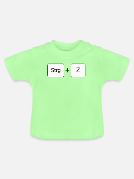 Strg + Z - Baby Bio-T-Shirt mit Rundhals - Mintgrün