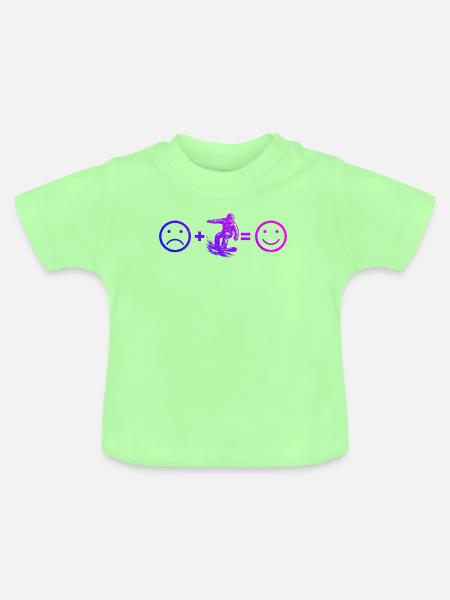 Snowboard Vibes für Snowboard - Baby Bio-T-Shirt mit Rundhals - Mintgrün
