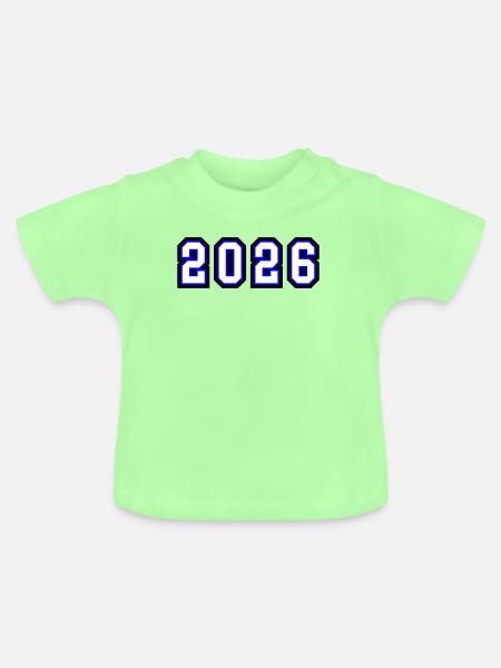 2026 Jahr - Baby Bio-T-Shirt mit Rundhals - Mintgrün
