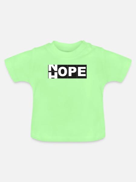 Hope Nope - Baby Bio-T-Shirt mit Rundhals - Mintgrün