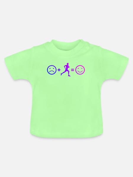 Geschenkidee für einen Running mit Running - Baby Bio-T-Shirt mit Rundhals - Mintgrün