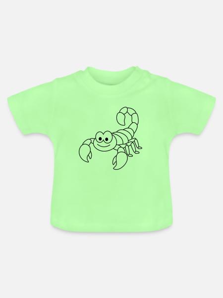 Skorpion Comic Tier - Baby Bio-T-Shirt mit Rundhals - Mintgrün