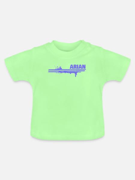 Geschenk für Arian - Baby Bio-T-Shirt mit Rundhals - Mintgrün